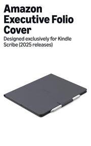 Amazon Kindle Scribe Executive Folio Cover with Magnetic Attach, Sleek Protective Case - Premium Leather