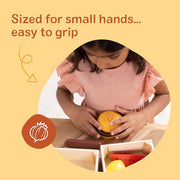 Melissa & Doug Food Groups, 21-Piece Wooden Toys Set of Pretend Play Food & Kids Play Kitchen Accessories, Preschool Toys for Girls & Boys Ages 3+