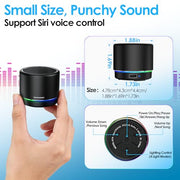 Portable Bluetooth Speaker 5.4, Mini Speaker with Noise Reduction Mic,Black