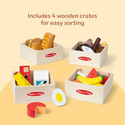 Melissa & Doug Food Groups, 21-Piece Wooden Toys Set of Pretend Play Food & Kids Play Kitchen Accessories, Preschool Toys for Girls & Boys Ages 3+