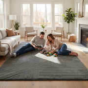 Diamond Weave Faux Fur Jacquard Plush Play Mat