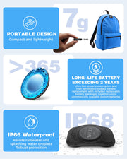 GPS Tracker for Vehicles,2 Year Battery Life,GPS Tracker,2pcs Black Hidden Magnetic case,Trackers for Tracking Vehicle,2pcs GPS Tracker,Ultra-Slim,No Monthly Fee for Android and iPhone,IP68