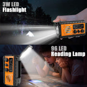 QAUYYW Solar Hand Crank Emergency Radio, 20000mAh AM FM NOAA Weather Radio
