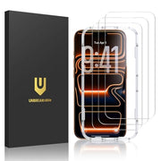 UNBREAKcable 3-Pack Screen Protector for iPhone 17 Pro Max Tempered Glass | Shatterproof, Easy Install, 9H Hardness, 99.99% HD Clear, Bubble-Free, Anti-Fingerprint, Scratch Resistant, Case Friendly