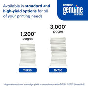 Brother Genuine Standard Yield Toner Cartridge, TN730, Replacement Black Toner, Page Yield Up To 1,200 Pages, Amazon Dash Replenishment Cartridge,1 Pack