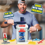 CrunchLabs by Mark Rober, The Crunchinator, STEM Toys for Ages 8-13 | Inspired by Mark Rober, 3 interchangeable plates, contained chamber, and phone holder; science kits for kids ages 8+