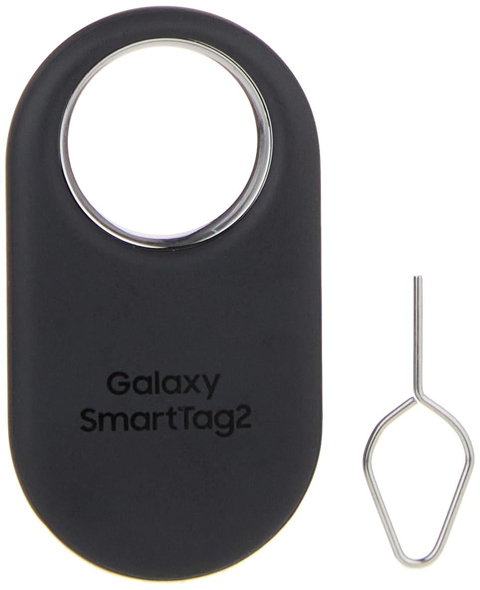 Samsung SmartTag2 (2023) Bluetooth + UWB, IP67 Water and Dust Resistant, Findable via App, 1.5 Year Battery Life - Black (International Version)