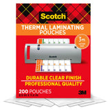 Scotch Thermal Laminating Pouches, 200 Count, Clear, 3 mil. | Ideal Office or School Supplies, Fits Letter Sized Paper (8.9 in. × 11.4 in.)