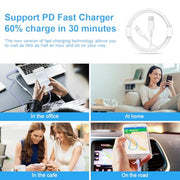 iPhone 14 13 12 Charger Fast Charging 20W USB C Wall Charger with 6FT Cable | PD Fast Charging for iPhone 14/13/12/11/Pro/Pro Max/Mini/Xs Max/XR/X, iPad