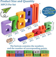 Montessori Wooden Number Blocks for Kids