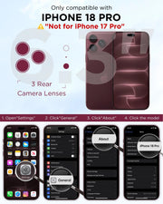 Diaclara Magnetic for iPhone 18 Pro Case with Screen Protector, Burgundy | Fit for MagSafe, Built‑in Anti‑Scratch Touch‑Sensitive Screen Protector, 360° Dual‑Layer Rugged, Mil‑Grade Drop Protection