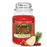 Yankee Candle Scented Candle | Red Apple Wreath Large Jar Candle | Long Burning Candles: up to 150 Hours