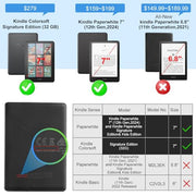 CoBak Clear Case for 7" Kindle Paperwhite 12th Gen 2024 & Kindle Colorsoft | Lightweight, Scratch-Proof Silicone Back Cover