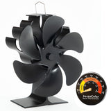 JossaColar Log Burner Fan Silent Operation | 6-Blade Stove Fans Log Burners | Wood Burner Fans Heat Powered | Fan for Wood Burning Stove | Fireplace Accessories Tools