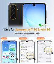 FNTCASE for Samsung Galaxy A17/A16 5G Phone Case, Fit for Magsafe, Black | Screen Protector, Translucent Matte, Military Grade Drop Proof, Shockproof Protection Bumper, Protective Magnetic Phone Cover