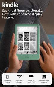 Amazon Kindle 16 GB (2024 model) - Light and compact, with fast page turns, and high contrast ratio - Matcha