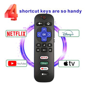 B Brainice Replacement Universal Remote for All Roku TV (2-Pack) | Indicator light, Oversized font, Smooth buttons, Senior-Friendly, Premium