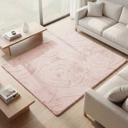 Rose Garden Faux Fur Jacquard Plush Play Mat