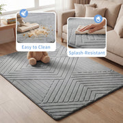Diamond Weave Faux Fur Jacquard Plush Play Mat