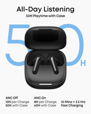 Soundcore P31i by Anker Translation Earbuds with Real-Time Adaptive ANC | Real-Time Adaptive Noise Cancelling, Hi-Res Sound, Translation Earbuds, 50H Playtime, Spatial Audio, Fast Charging, IP55