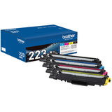 Brother Genuine TN223 4PK, Standard-Yield Toner Cartridge, Four Pack | Includes black, cyan, magenta, yellow cartridges for HL-L3210CW, MFC-L3710CW, MFC-L3770CDW printers