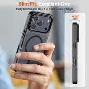 SUPFINE Magnetic for iPhone 18 Pro Max Case/17 Pro Max Case Black | With Screen Protector, Translucent Matte, Compatible with MagSafe, Military Grade Drop Proof, Rugged Shockproof Protective