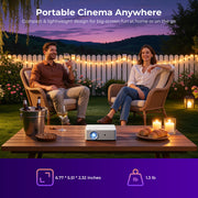 ELEPHAS Roku TV Smart Projector with Wi-Fi and Bluetooth | Built-in Roku TV, Works with Alexa & Google Home, Dolby Audio, Portable Mini Projector for Bedroom, Outdoor