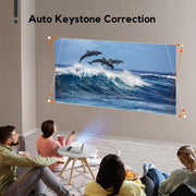 Mini Projector with WiFi and Bluetooth, AKIYO 2026 Upgraded Projector 1080P | Support Auto Keystone, 360° Rotating, Portable Projector for Home Theater/Outdoor, Compatible with iOS/Android/Laptop/PS5