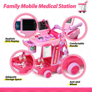 Liberry Toddlers Doctor Kit Toy for Girls Boys Ages 2 3 4 5, Pink | Kids Doctor Playset with Cart, Costume & Stethoscope, Role Play, Pretend Play Medical Toys, Birthday Gift