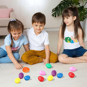 Augshy 14PCS Plastic Egg Shakers Musical Instruments and Maracas for Kids | PEaster Party Shaker Eggs Design,Develops Rhythm And Sound Skills,14 PCS Colorful Egg Maracas Set