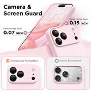 GolbinBox Magnetic for iPhone 18 Pro Case/17 Pro Case, Chalk Pink | Compatible with MagSafe, Camera Protection, Screen Protector, Silicone Shockproof Phone Case, Anti-Scratch Microfiber Lining