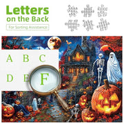 Blueforest Halloween 1000 Piece Jigsaw Puzzle for Adults - Spooky Ghosts, Skeletons, Pumpkins, Witch & Haunted House Puzzle, Challenging Fun Adult Puzzles for Relaxation, Decor & Gifts