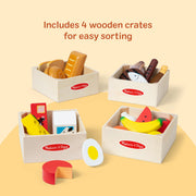 Melissa & Doug Food Groups, 21-Piece Wooden Toys Set of Pretend Play Food & Kids Play Kitchen Accessories, Preschool Toys for Girls & Boys Ages 3+