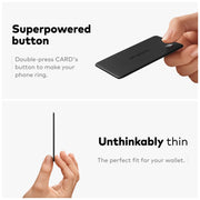 Chipolo CARD – Rechargeable Wallet Tracker Card, Bluetooth Tracker | Item locator, passport finder compatible with Apple Find My or Find Hub with Call Your Phone & Out of Range Alerts