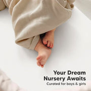 2pk Organic Baby Bassinet Sheets Boys, Girls, Fitted Sheet (Soft White) | 100% Cotton Bassinet Mattress Sheets, Compatible with Halo Bassinest Swivel Sleeper, Graco, Baby Delight, Universal Fitted