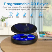 MEGATEK Portable CD Player with Bluetooth RX/TX, FM Transmitter & USB