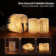 Ba suns Book Lamp Decor, Gift for Book Lovers, Rechargeable Book Light | Reading Light, Portable Paper Lamp with Touch Control, Decor for Home Library Bookshelf, Gift for Women Readers (Blue)