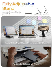 LISEN iPad Stand Tablet Holder for Desk, Kindle Accessories Stand for Apple | iPhone Duo iPad Accessories, Fold Portable Monitor Stand, Phone Stand Desk Accessories Offices Essentials, Gifts for Wo Men