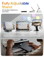 LISEN iPad Stand Tablet Holder for Desk, Kindle Accessories Stand for Apple | iPhone Duo iPad Accessories, Fold Portable Monitor Stand, Phone Stand Desk Accessories Offices Essentials, Gifts for Wo Men
