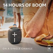 Ultimate Ears WONDERBOOM 4 Portable Waterproof Speaker - Blue | Balanced 360-Degree Sound and Bass, Dustproof, Floating, 131ft (40m) Range