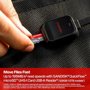 SANDISK 128GB Ultra microSD UHS-I Card - Up to 195MB/s Read Speed, Full HD Video, V10, U1, C10, A5 - SDSQUJQ-128G-GZ6MA