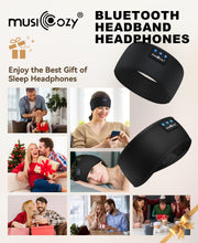 MUSICOZY Sleep Headphones Bluetooth Headband Headphones for Side Sleepers | Sleeping Headbands Wireless Sports Earphones Sweat Resistant Earbuds for Workout Running Cool Gadgets Unique Gifts for Women