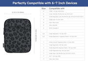 Dadanism 6-7 Inch Universal Padded Sleeve for eReader, Leopard | Protective Carrying Case Fits 7" Paperwhite/Colorsoft Signature Edition eReader, 6" Kobo Clara BW/Colour,7" Kobo Libra Colour