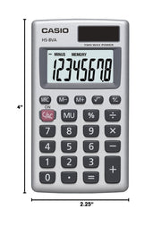 Casio HS-8VA Mini 6-Function Calculator