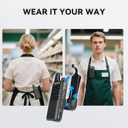 Retevis RT22 Commercial FRS Walkie Talkies Rechargeable Long Range (6 Pack) | Slim & Lightweight 2 Way Radio, For K-12 & Retail, Comfortable for All-Day Wear, Loud & Clear Audio, Charge 6 Radios At Once