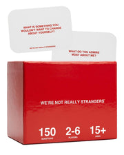 WE'RE NOT REALLY STRANGERS Card Game, Conversation Card Game for Adults | 150 Cards for Adults, Teens, Couples, & Strangers - Icebreaker Questions for Game Night or Date Night, Ages 15+, 2-6 Players