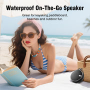 INSMY C12 IP67 Waterproof Shower Bluetooth Speakers Portable Small Speaker | Speakers Bluetooth Wireless,Loud Clear Sound,Support TF Card,Suction Cup,for Outdoor Kayak Canoe Beach Gift (Black)