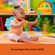 Bright Starts Easy-Grasp Oball Bundle Gift Set - Grasp The Day, Ball and Rattle Toys 2-Pack, BPA Free, Unisex, Newborn+