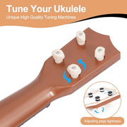 Raimy 17in Ukulele Guitar for Kids, 4 String Mini Toddler Music Toy | Kids Ukulele, Educational Musical Instrument for Beginners, Birthday Gift for Age 3 4 5 6 7 8 9 Years Boys Girls (White)