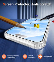 FNTCASE for iPhone 18 Pro Case/17 Pro Case Clear with Screen Protector | Anti Yellowing, Compatible with Magsafe, Magnetic, Rugged Shockproof Protective, Transparent Cell Phone Cover